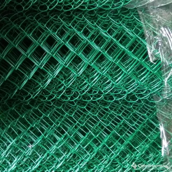 Сетка рабица 55x55 с ПВХ покрытием, диаметр d=2,5мм Сетка рабица 55x55 с ПВХ покрытием, диаметр d=2,5мм